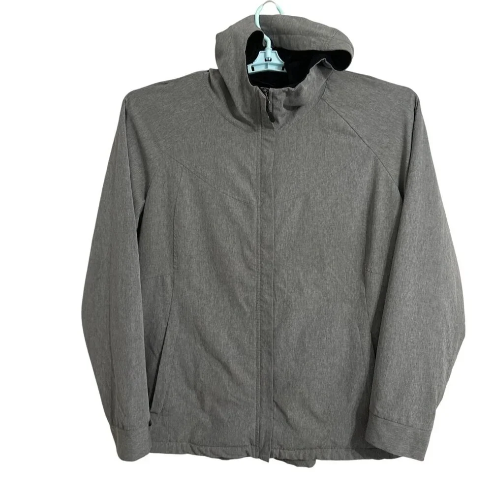 Kirkland Signature Ladies Gray Softshell Waterproof Jacket XXL Velour Lining - Picture 1 of 7